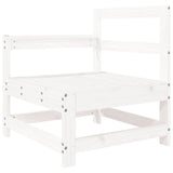 NNEVL Garden Chair with Cushions White Solid Wood Pine