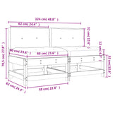 NNEVL Middle Sofas with Cushions 2 pcs Solid Wood Pine