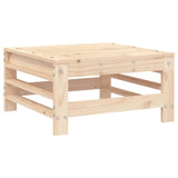 NNEVL Garden Footstool with Cushion Solid Wood Pine