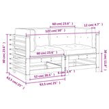 NNEVL Corner Sofas with Cushions 2 pcs Black Solid Wood Pine