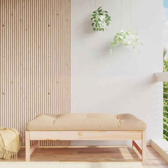NNEVL Garden Footstool 120x80 cm Solid Wood Pine