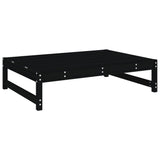 NNEVL Garden Footstool Black 120x80 cm Solid Wood Pine