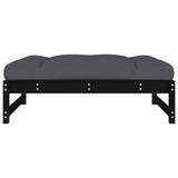NNEVL Garden Footstool Black 120x80 cm Solid Wood Pine