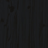 NNEVL 3 Piece Garden Bistro Set Black Solid Wood Pine