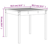 NNEVL 5 Piece Garden Dining Set Black Solid Wood Pine