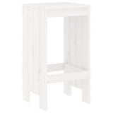 NNEVL 7 Piece Garden Bar Set White Solid Wood Pine