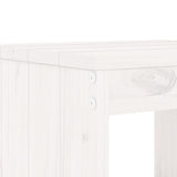 NNEVL 7 Piece Garden Bar Set White Solid Wood Pine