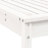 NNEVL 7 Piece Garden Bar Set White Solid Wood Pine