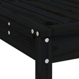 NNEVL 7 Piece Garden Bar Set Black Solid Wood Pine