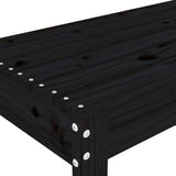 NNEVL Garden Bench Black 110x38x45 cm Solid Wood Pine