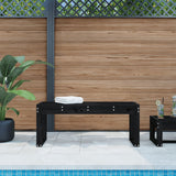 NNEVL Garden Bench Black 110x38x45 cm Solid Wood Pine