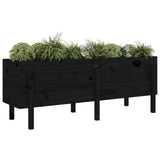 NNEVL Garden Raised Bed Black 160x50x57 cm Solid Wood Pine