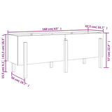 NNEVL Garden Raised Bed Black 160x50x57 cm Solid Wood Pine