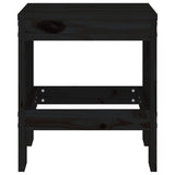 NNEVL Garden Stools 2 pcs Black 40x36x45 cm Solid Wood Pine