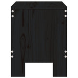 NNEVL Garden Stools 2 pcs Black 40x36x45 cm Solid Wood Pine