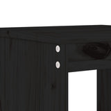 NNEVL Garden Stools 2 pcs Black 40x36x45 cm Solid Wood Pine