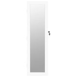 NNEVL Mirror Jewellery Cabinet Wall Mounted White 30x8.5x106 cm