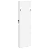 NNEVL Mirror Jewellery Cabinet Wall Mounted White 30x8.5x106 cm