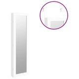 NNEVL Mirror Jewellery Cabinet Wall Mounted White 30x8.5x106 cm