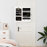 NNEVL Mirror Jewellery Cabinet Wall Mounted White 37.5x10x67 cm