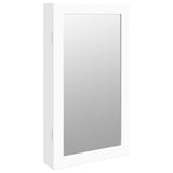 NNEVL Mirror Jewellery Cabinet with LED Lights Wall Mounted White