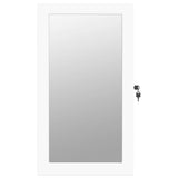 NNEVL Mirror Jewellery Cabinet with LED Lights Wall Mounted White