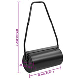 NNEVL Garden Lawn Roller with Handle Black 42 L Iron and Steel