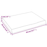 NNEVL Wall Shelf Light Brown 40x30x(2-4) cm Treated Solid Wood Oak