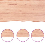 NNEVL Wall Shelf Light Brown 60x30x(2-4) cm Treated Solid Wood Oak