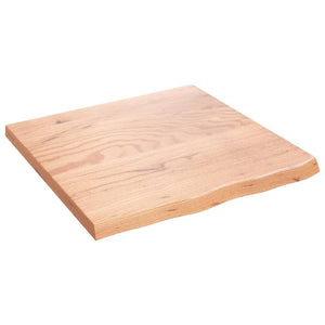 NNEVL Wall Shelf Light Brown 60x60x(2-4) cm Treated Solid Wood Oak