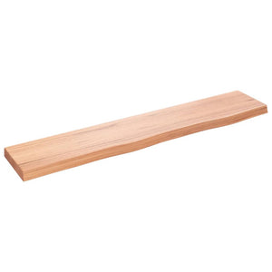 NNEVL Wall Shelf Light Brown 100x20x4 cm Treated Solid Wood Oak