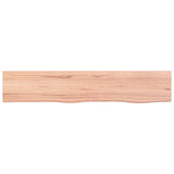 NNEVL Wall Shelf Light Brown 100x20x4 cm Treated Solid Wood Oak