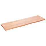 NNEVL Wall Shelf Light Brown 100x30x2 cm Treated Solid Wood Oak