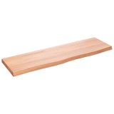 NNEVL Wall Shelf Light Brown 100x30x(2-4) cm Treated Solid Wood Oak