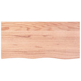 NNEVL Wall Shelf Light Brown 100x50x(2-6) cm Treated Solid Wood Oak
