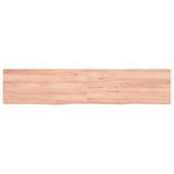 NNEVL Wall Shelf Light Brown 140x30x(2-4) cm Treated Solid Wood Oak