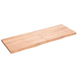 NNEVL Wall Shelf Light Brown 140x50x(2-4) cm Treated Solid Wood Oak
