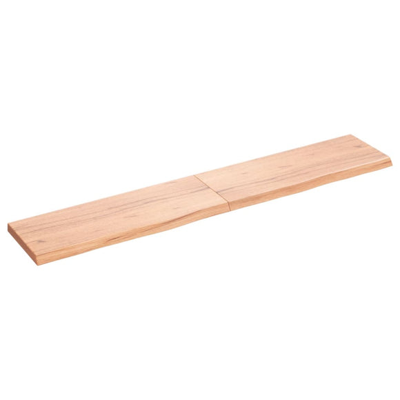 NNEVL Wall Shelf Light Brown 160x30x(2-4) cm Treated Solid Wood Oak