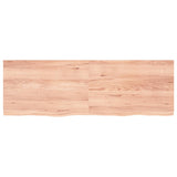 NNEVL Wall Shelf Light Brown 180x60x(2-4) cm Treated Solid Wood Oak