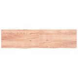 NNEVL Wall Shelf Light Brown 200x50x(2-4) cm Treated Solid Wood Oak