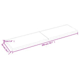 NNEVL Wall Shelf Light Brown 200x50x(2-4) cm Treated Solid Wood Oak