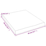 NNEVL Wall Shelf Dark Grey 40x50x(2-4) cm Treated Solid Wood Oak