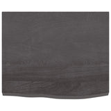 NNEVL Wall Shelf Dark Grey 60x50x(2-4) cm Treated Solid Wood Oak