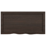 NNEVL Wall Shelf Dark Grey 80x40x(2-4) cm Treated Solid Wood Oak