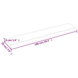 NNEVL Wall Shelf Dark Grey 100x20x4 cm Treated Solid Wood Oak
