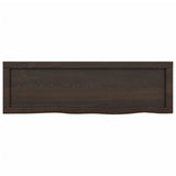 NNEVL Wall Shelf Dark Grey 100x30x(2-4) cm Treated Solid Wood Oak