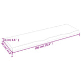NNEVL Wall Shelf Dark Grey 100x30x(2-4) cm Treated Solid Wood Oak