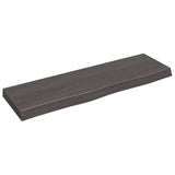 NNEVL Wall Shelf Dark Grey 100x30x(2-6) cm Treated Solid Wood Oak