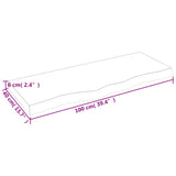 NNEVL Wall Shelf Dark Grey 100x40x(2-6) cm Treated Solid Wood Oak