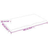 NNEVL Wall Shelf Dark Grey 100x60x2 cm Treated Solid Wood Oak